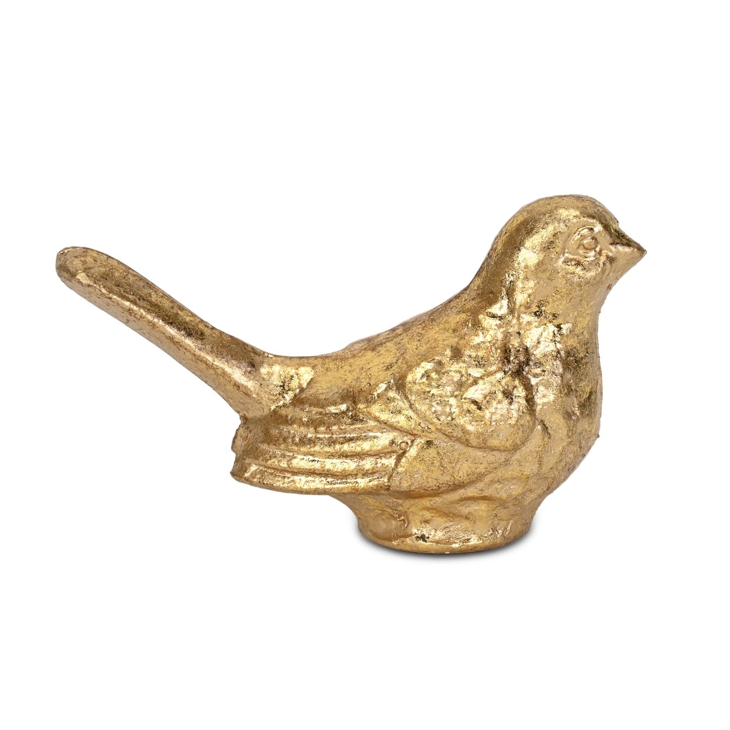 5" Gold Cast Iron Bird Figurine-2