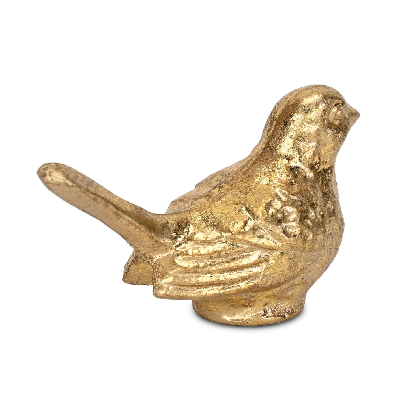 5" Gold Cast Iron Bird Figurine-3