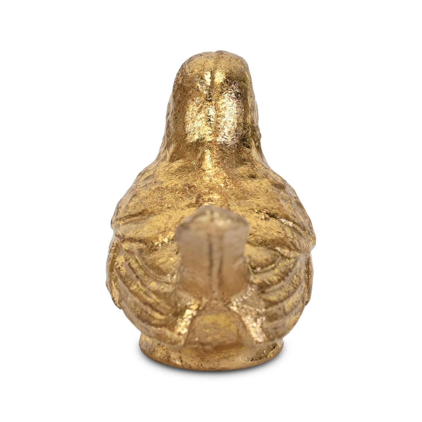 5" Gold Cast Iron Bird Figurine-4
