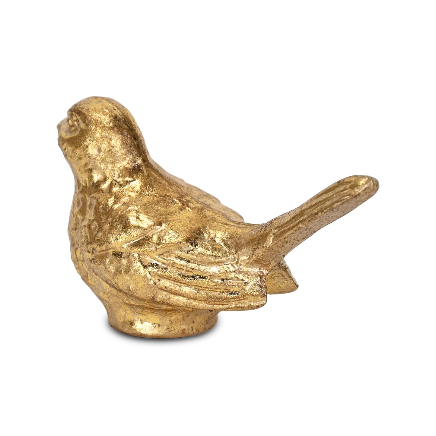 5" Gold Cast Iron Bird Figurine-5