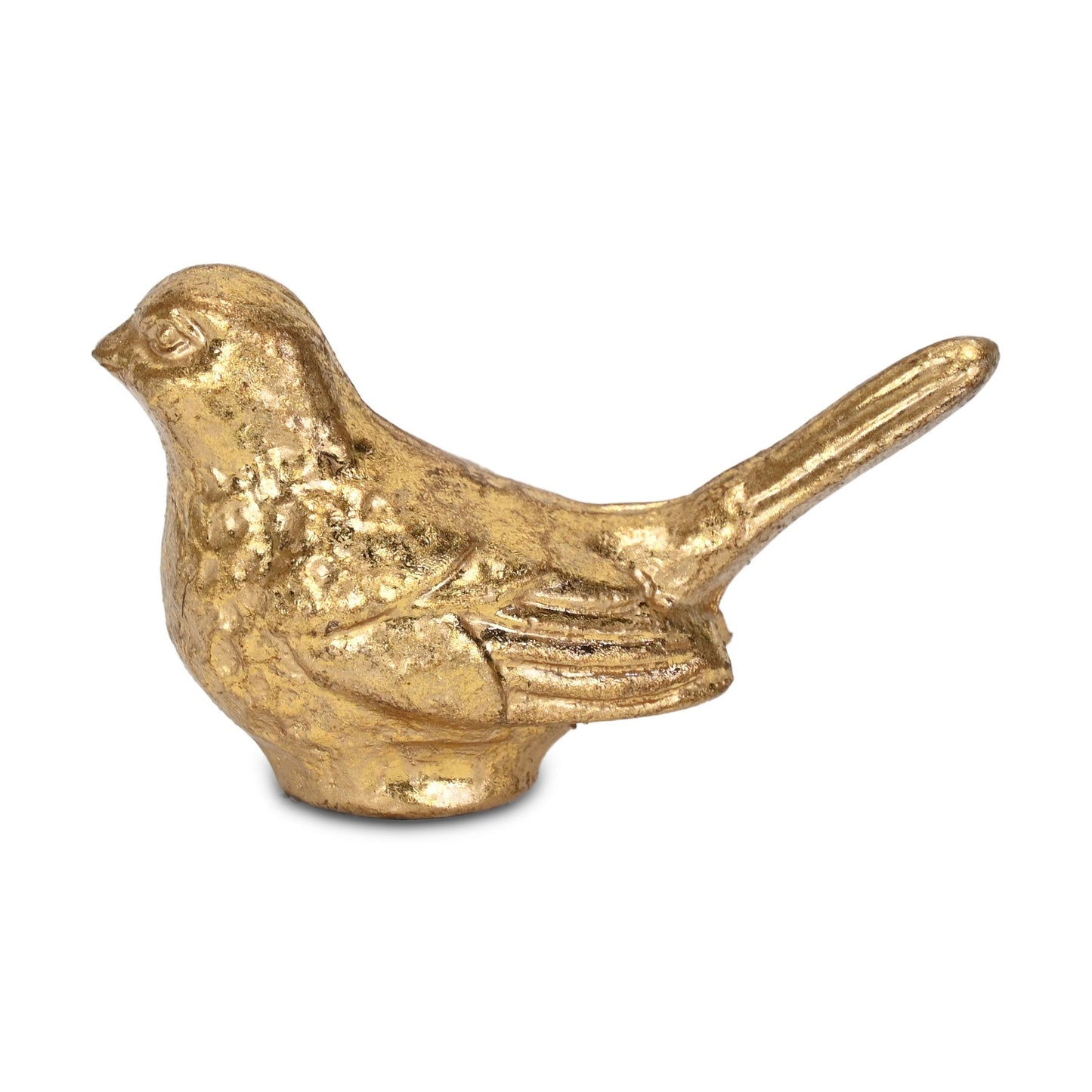 5" Gold Cast Iron Bird Figurine-6