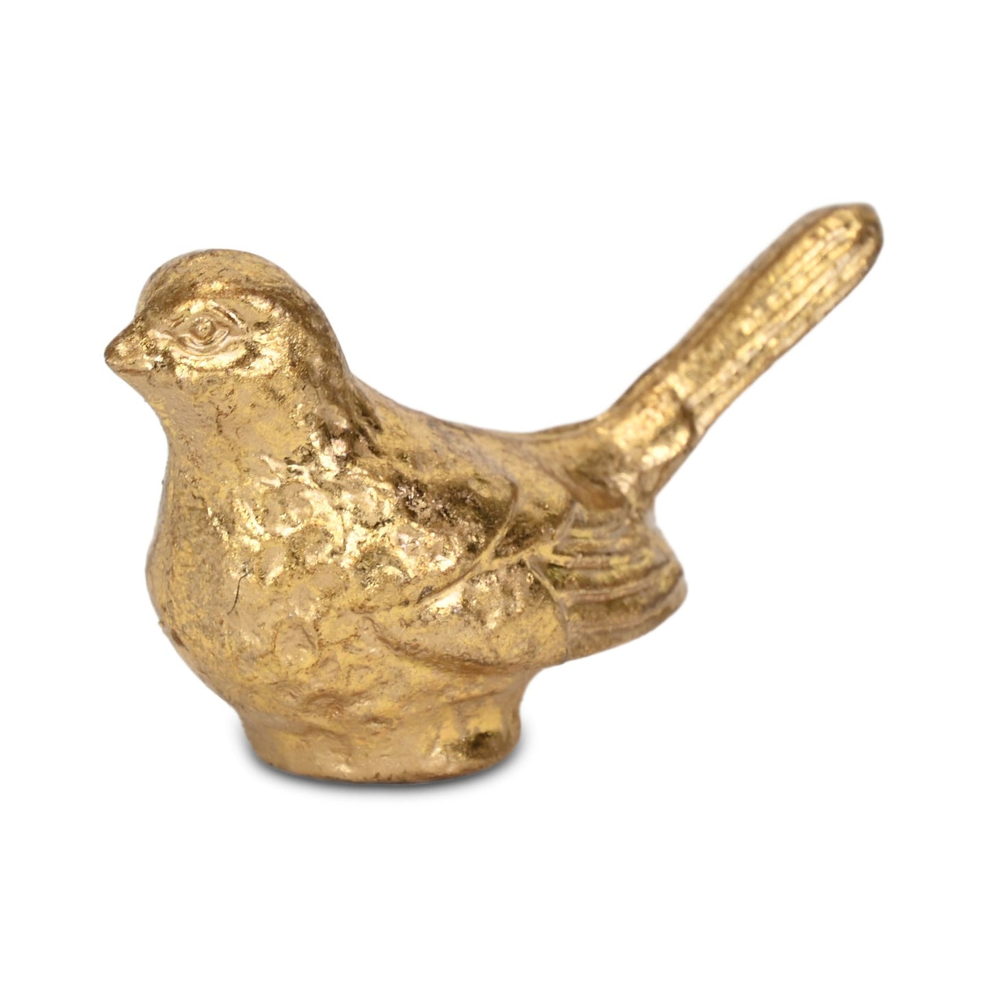 5" Gold Cast Iron Bird Figurine-7