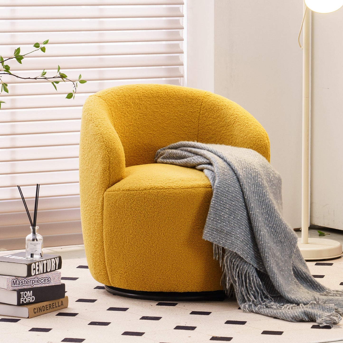 Fabric Swivel Armchair "3 Colors"-1