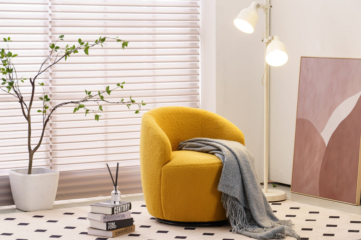 Fabric Swivel Armchair "3 Colors"-3