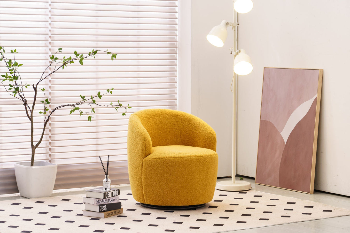 Fabric Swivel Armchair "3 Colors"-4