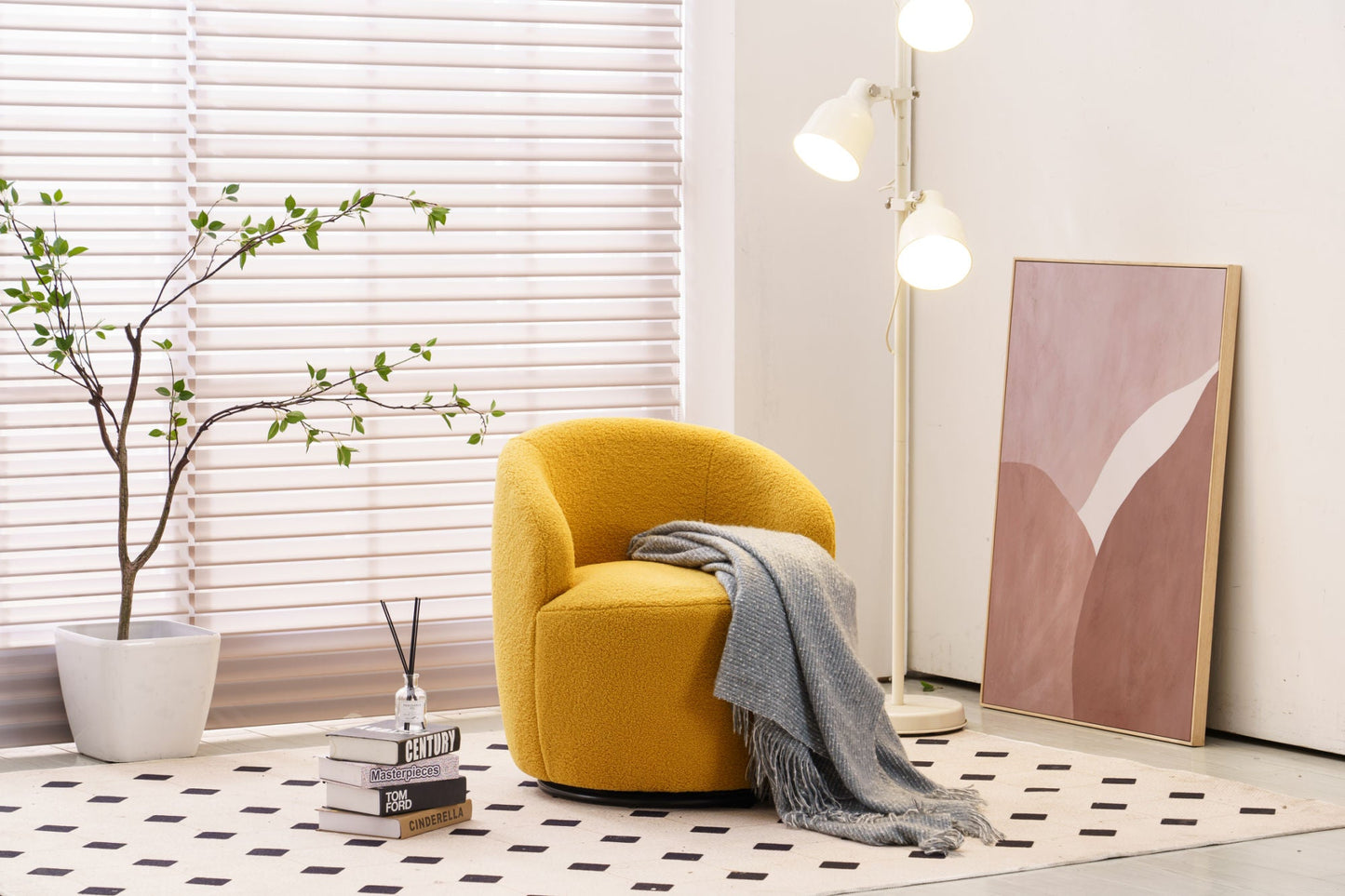 Fabric Swivel Armchair "3 Colors"-2