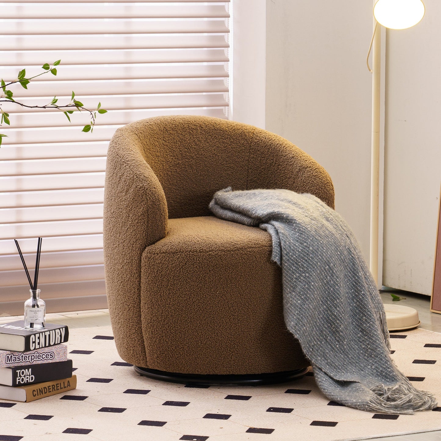Fabric Swivel Armchair "3 Colors"-5