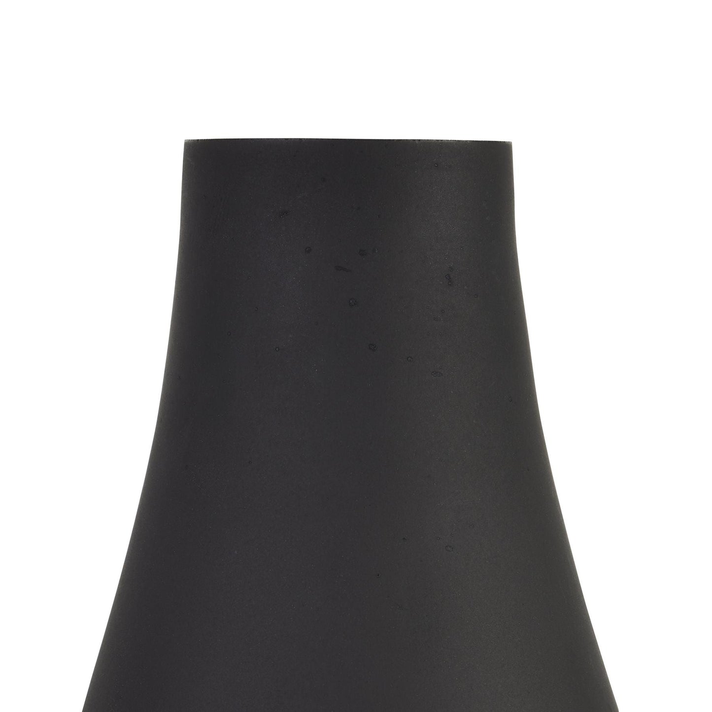 Black Tapered  Short Glass Vase-3