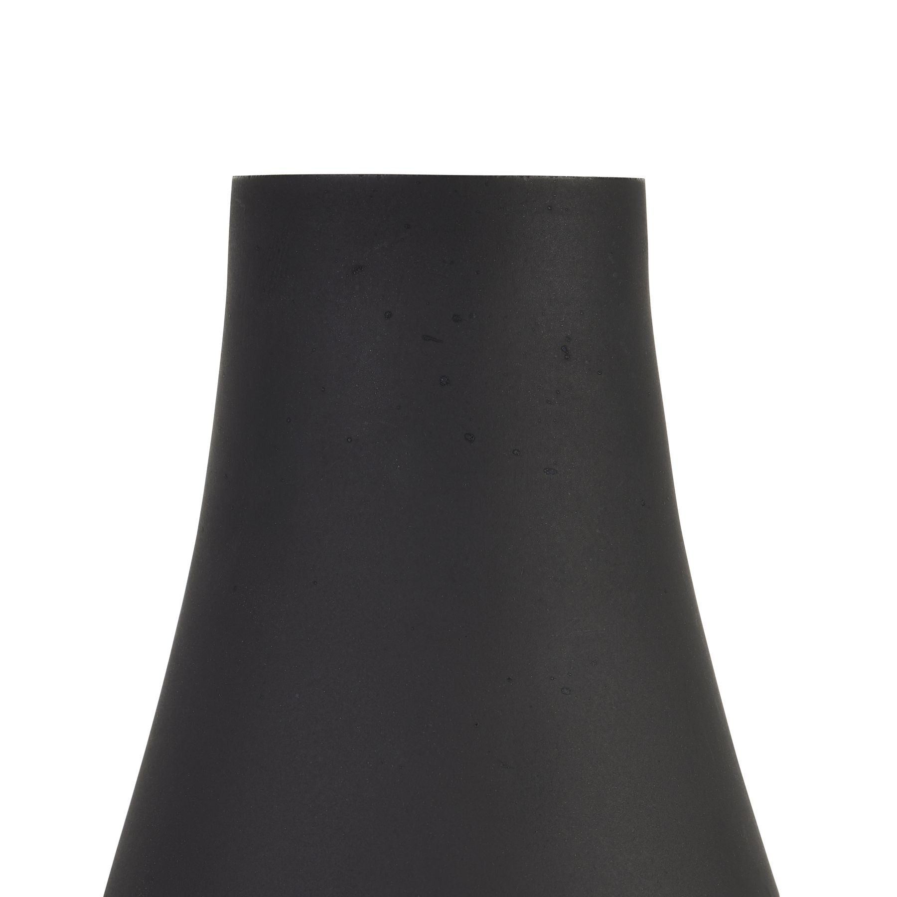 Black Tapered  Short Glass Vase-3
