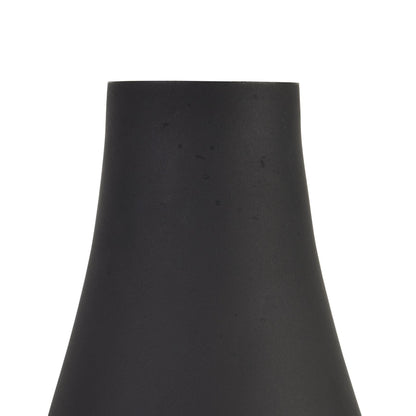 Black Tapered  Short Glass Vase-3
