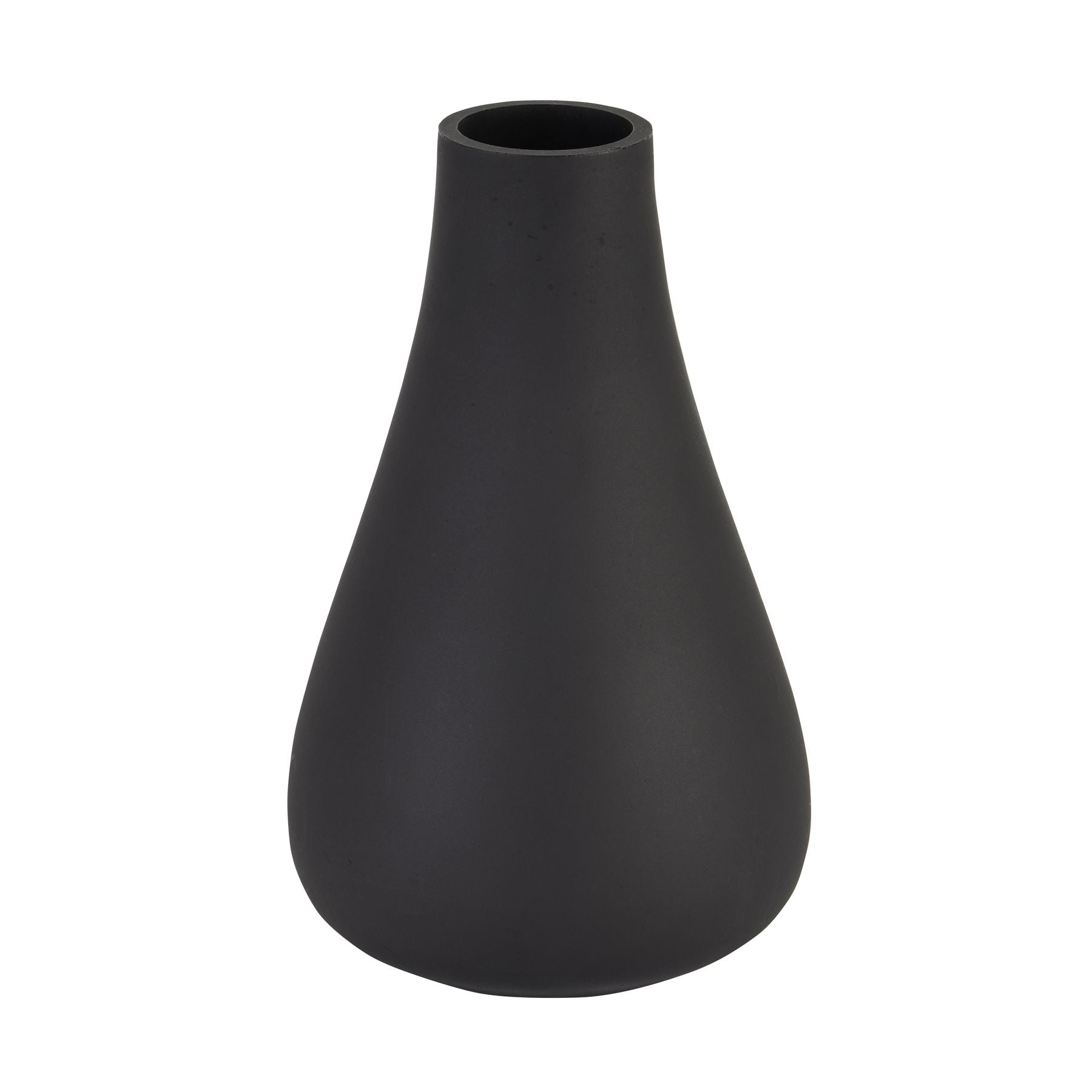 Black Tapered  Short Glass Vase-2