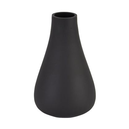 Black Tapered  Short Glass Vase-2