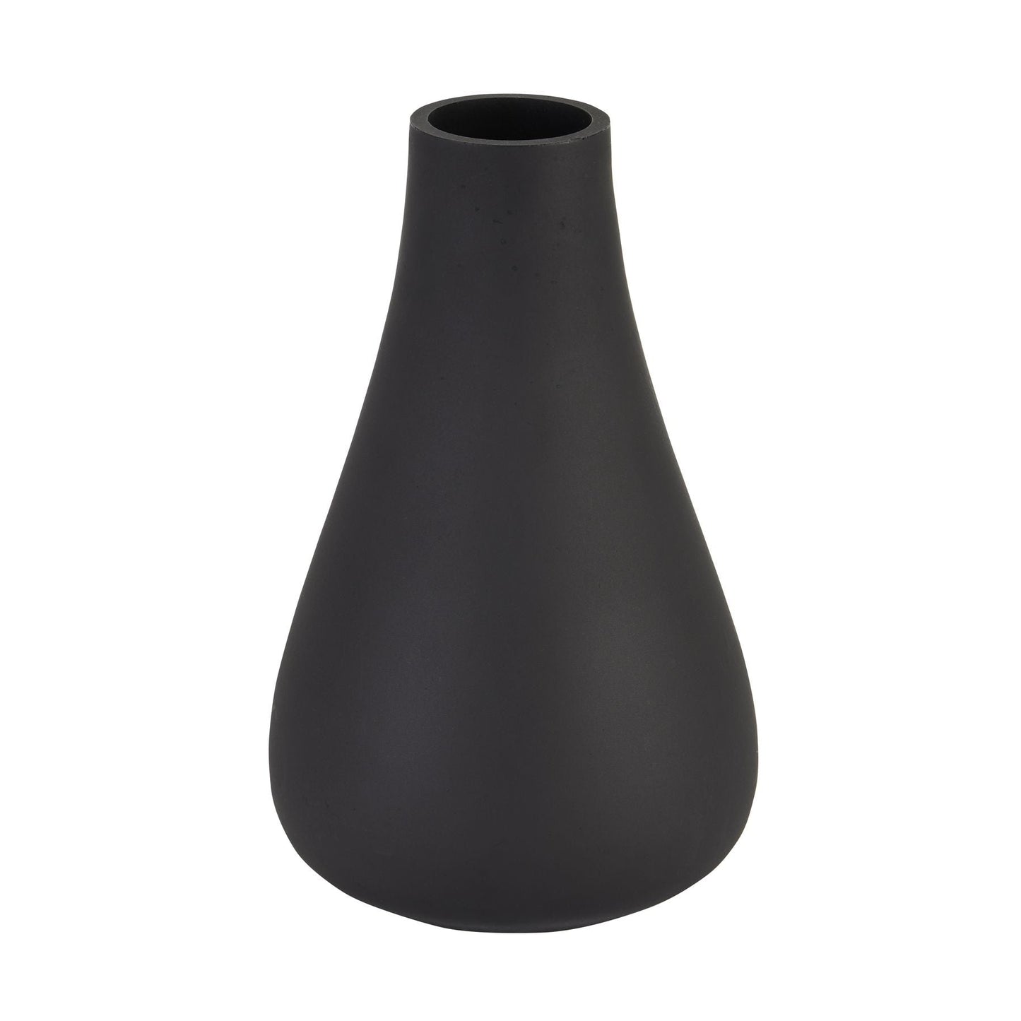 Black Tapered  Short Glass Vase-1