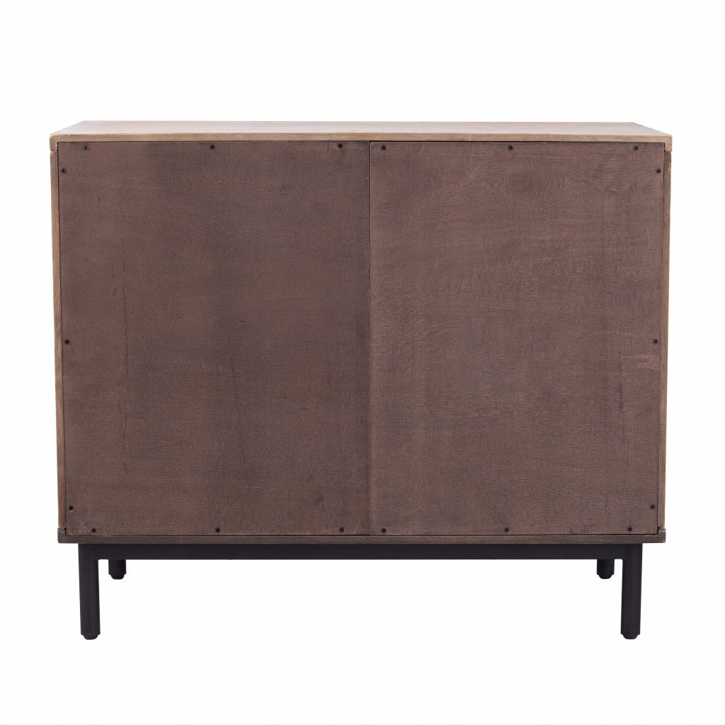 Modern Farmhouse Rustic Natural Accent Storage Cabinet-4