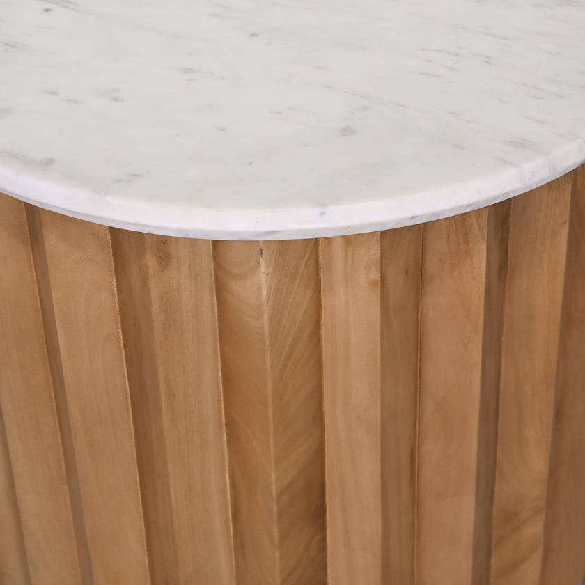 Keyetta White End Table-2