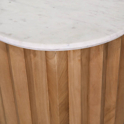 Keyetta White End Table-2