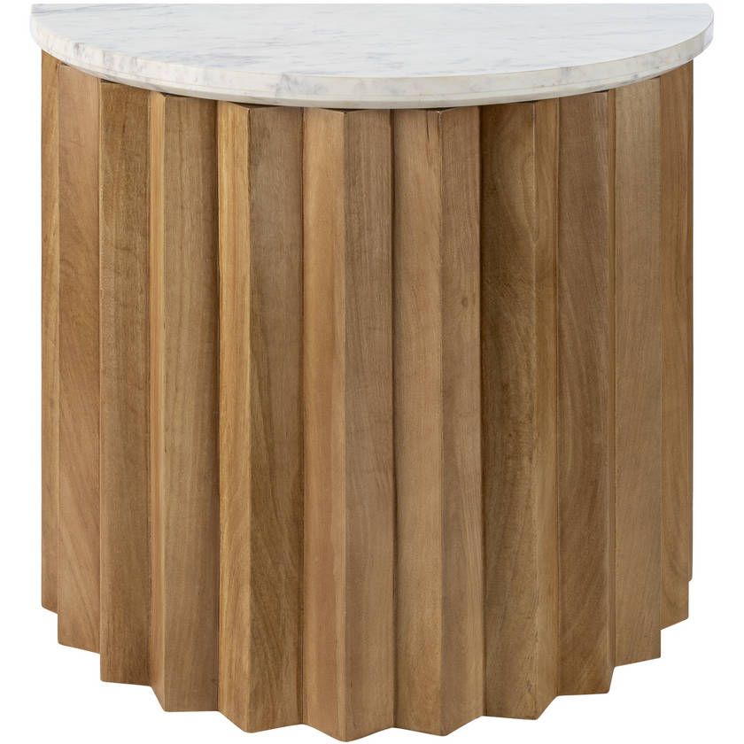 Keyetta White End Table-4