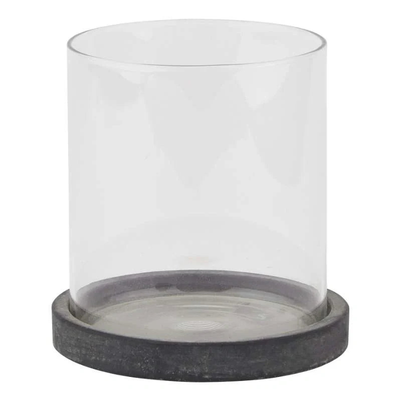 Amalfi Grey Small Hurricane Lantern-1