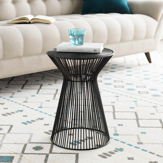 Ergani Black Metal End Table-2