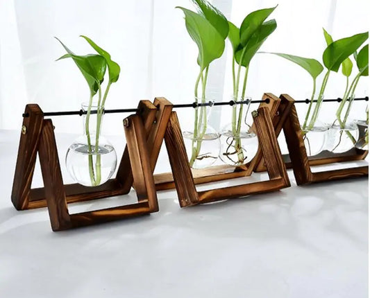 Wood and Glass Shelf for Home Decor
